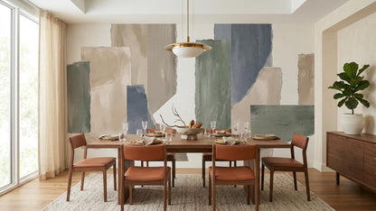 Abstract Beige wallpaper for Dining Room