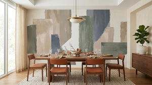Abstract Beige wallpaper for Dining Room