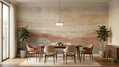 Abstract Beige wallpaper for Dining Room
