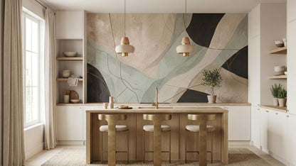 Abstract Beige wallpaper for Kitchen