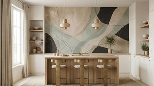 Abstract Beige wallpaper for Kitchen