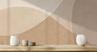Abstract Beige wallpaper for Living Room