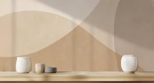 Abstract Beige wallpaper for Living Room