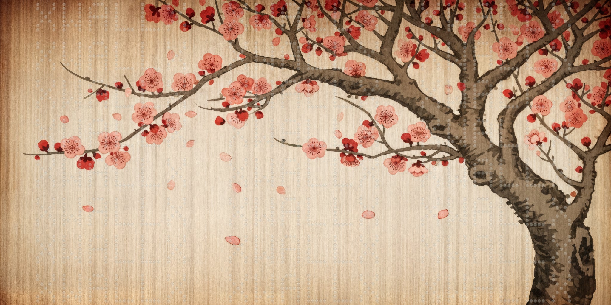 Blossoming Cherry Branch Wallpaper