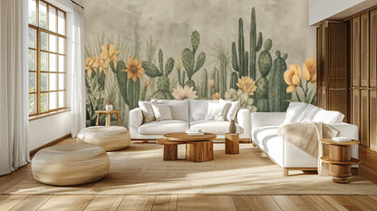 Bohemian Beige wallpaper for Living Room