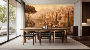 Classical Beige wallpaper for Dining Room
