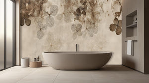 Contemporary Beige wallpaper for Bathroom