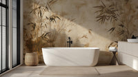 Contemporary Beige wallpaper for Bathroom
