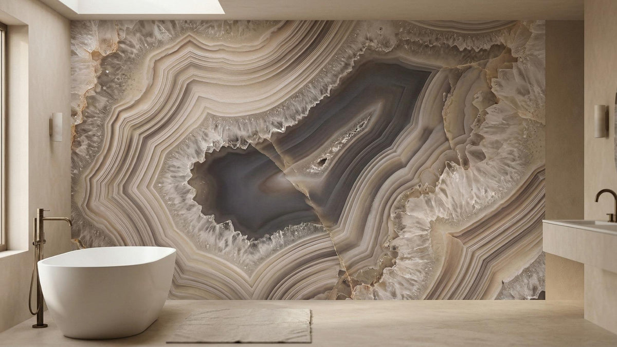 Contemporary Beige wallpaper for Bathroom