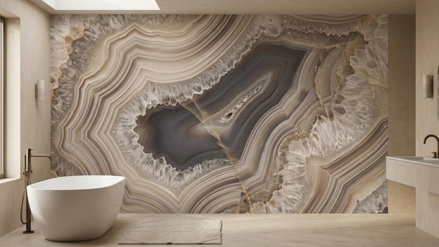 Contemporary Beige wallpaper for Bathroom