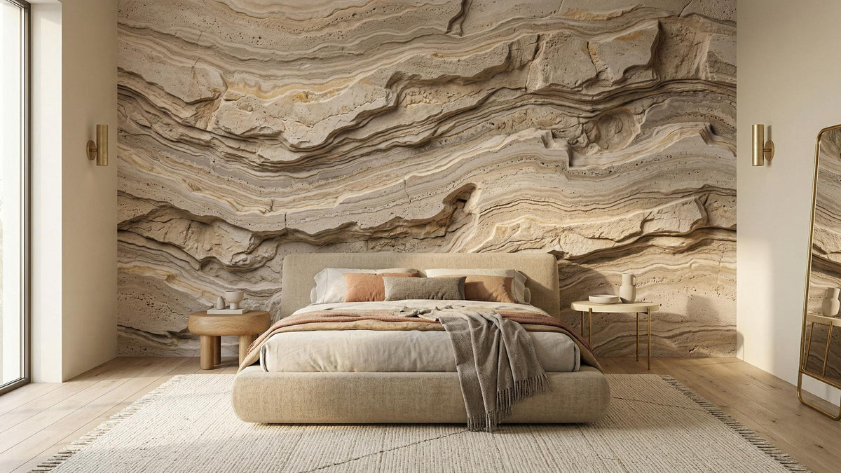 Contemporary Beige wallpaper for Bedroom