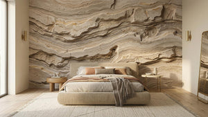 Contemporary Beige wallpaper for Bedroom