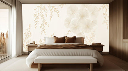 Contemporary Beige wallpaper for Bedroom