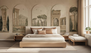 Contemporary Beige wallpaper for Bedroom