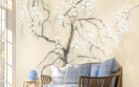 Contemporary Beige wallpaper for Bedroom