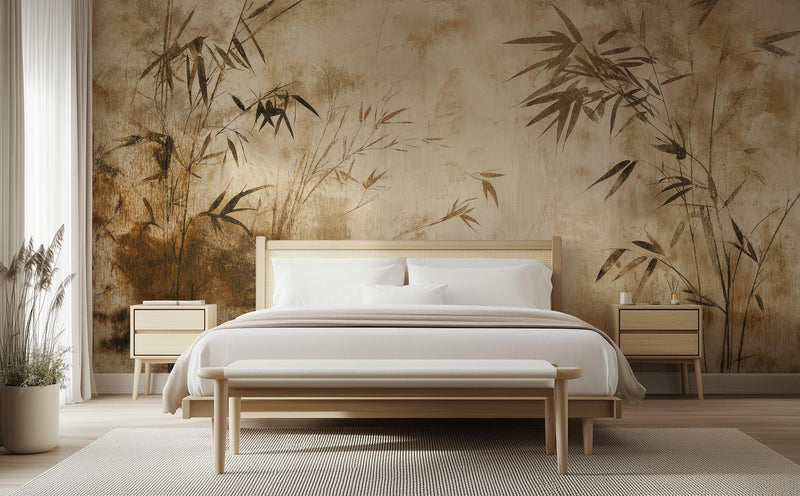 Contemporary Beige wallpaper for Bedroom