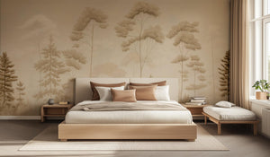 Contemporary Beige wallpaper for Bedroom