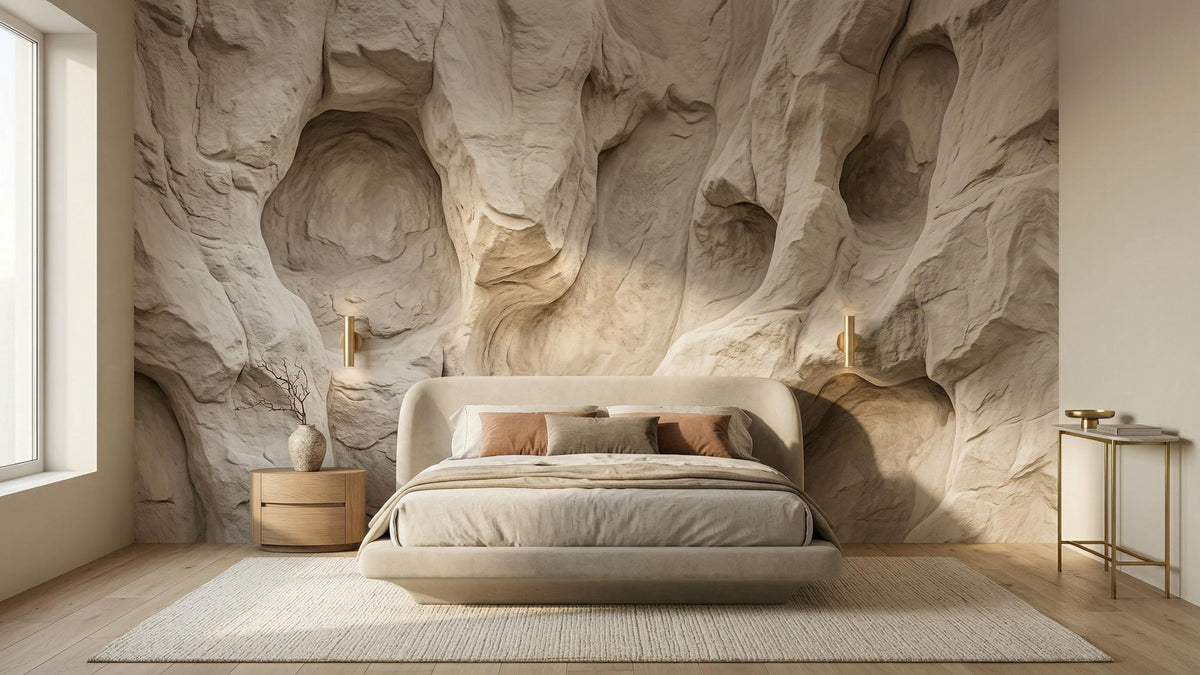 Contemporary Beige wallpaper for Bedroom