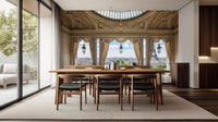 Contemporary Beige wallpaper for Dining Room