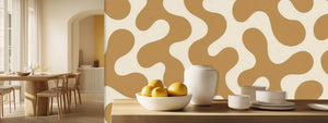 Contemporary Beige wallpaper for Dining Room