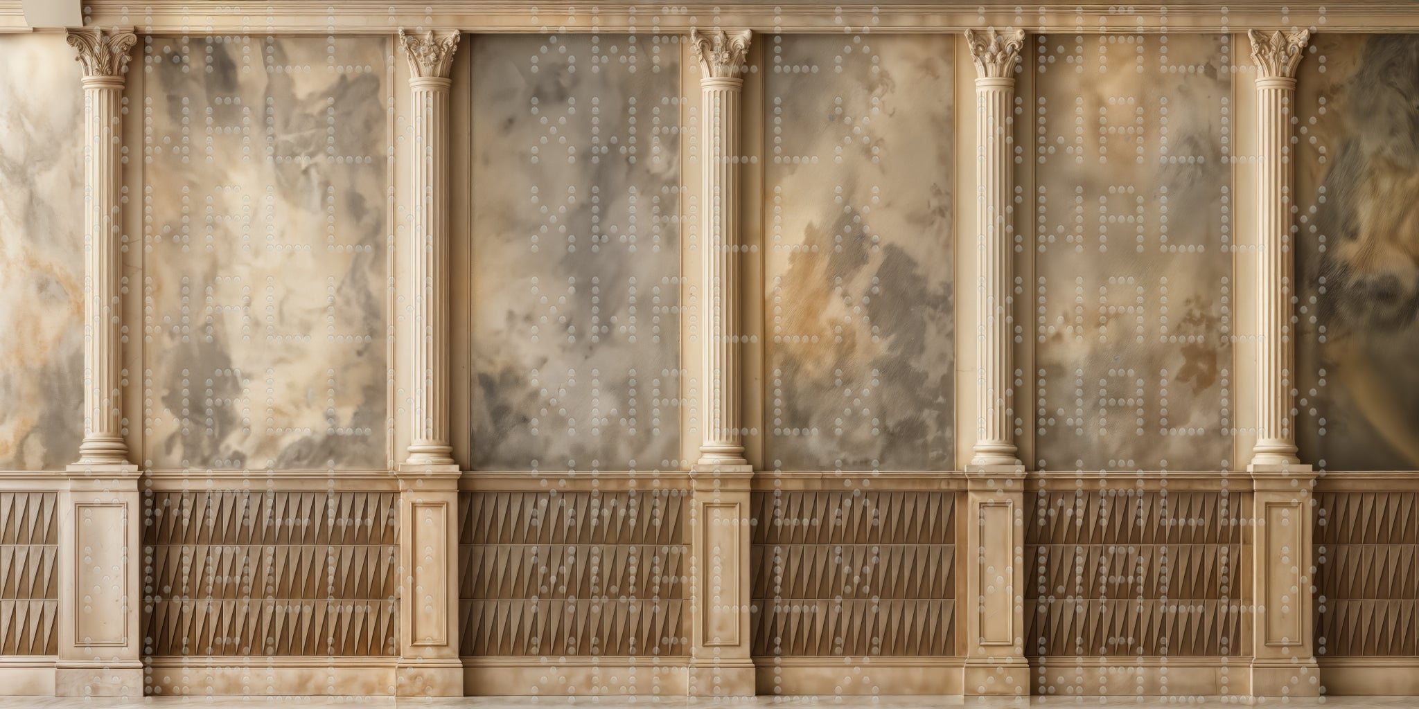 Elegant Marbled Columns Wallpaper