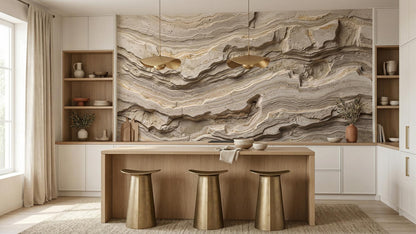 Contemporary Beige wallpaper for Kitchen