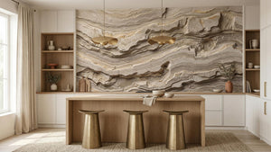 Contemporary Beige wallpaper for Kitchen