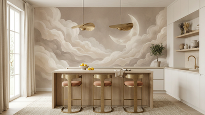 Contemporary Beige wallpaper for Kitchen