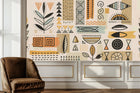 Contemporary Beige wallpaper for Living Room