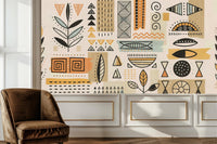 Contemporary Beige wallpaper for Living Room
