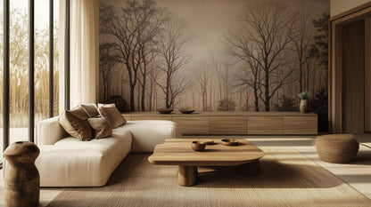 Contemporary Beige wallpaper for Living Room