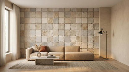 Contemporary Beige wallpaper for Living Room