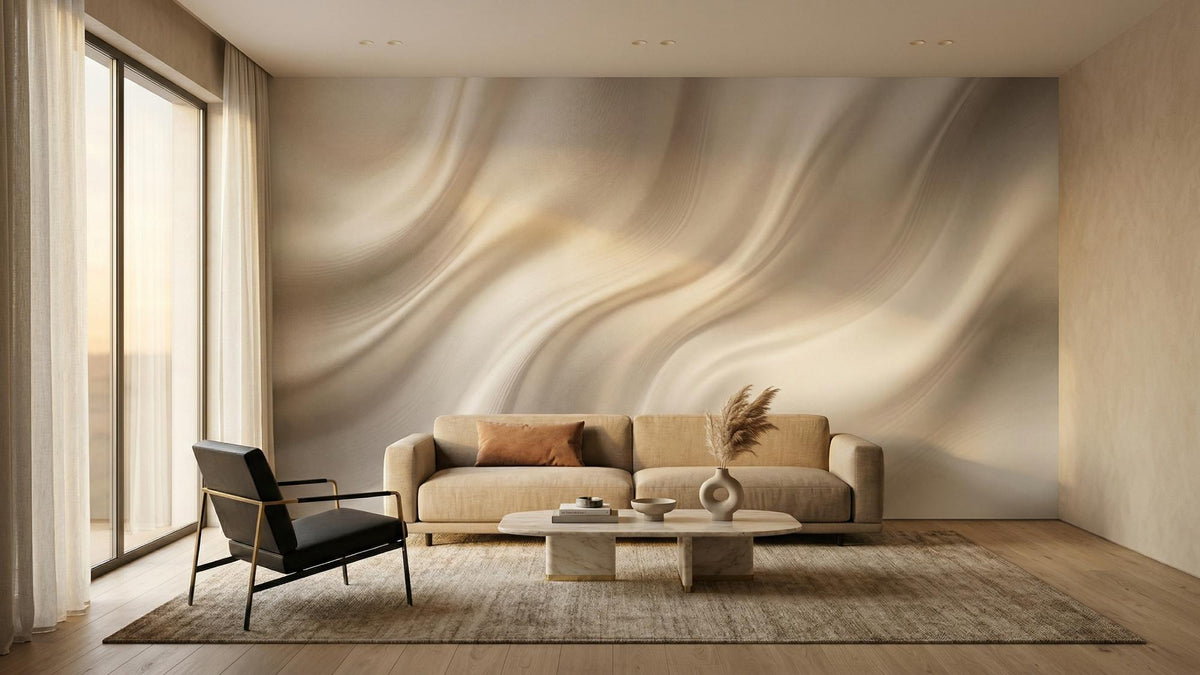 Contemporary Beige wallpaper for Living Room