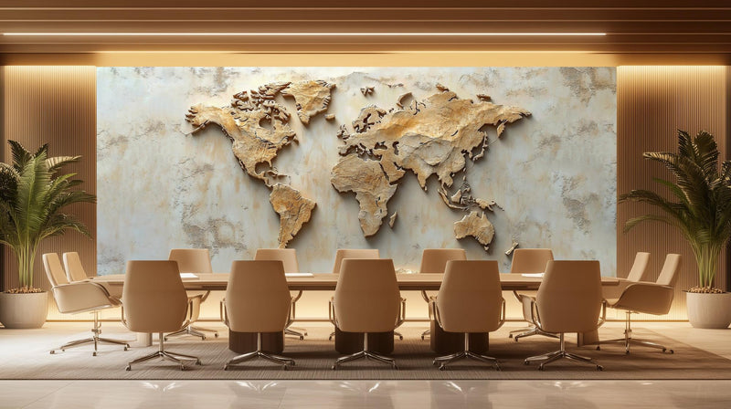 Contemporary Beige wallpaper for Office