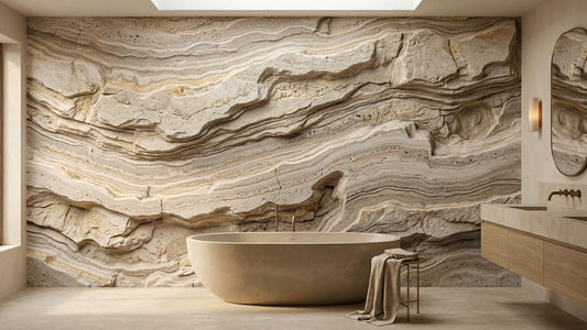 Minimalist Beige wallpaper for Bathroom