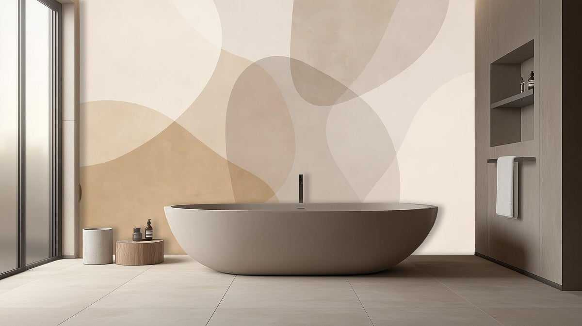 Modern Beige wallpaper for Bathroom