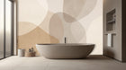 Banyo için Modern Bej duvar kağıdı