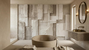 Modern Beige wallpaper for Bathroom