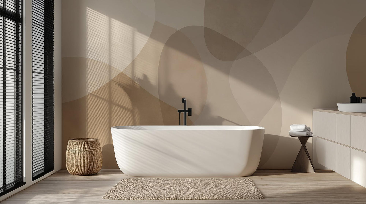 Modern Beige wallpaper for Bathroom