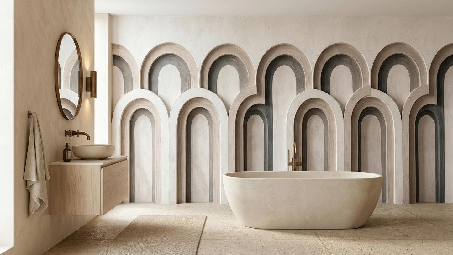 Modern Beige wallpaper for Bathroom