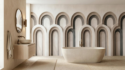 Modern Beige wallpaper for Bathroom