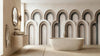 Monochrome Archway Wallpaper