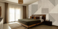 geometric Neutral Tones wallpaper for a modern hotel wall