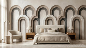Modern Beige wallpaper for Bedroom