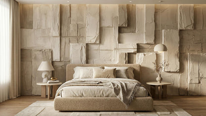 Modern Beige wallpaper for Bedroom