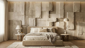 Modern Beige wallpaper for Bedroom