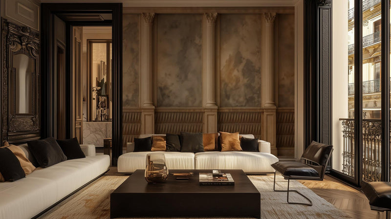 Modern Beige wallpaper for Living Room