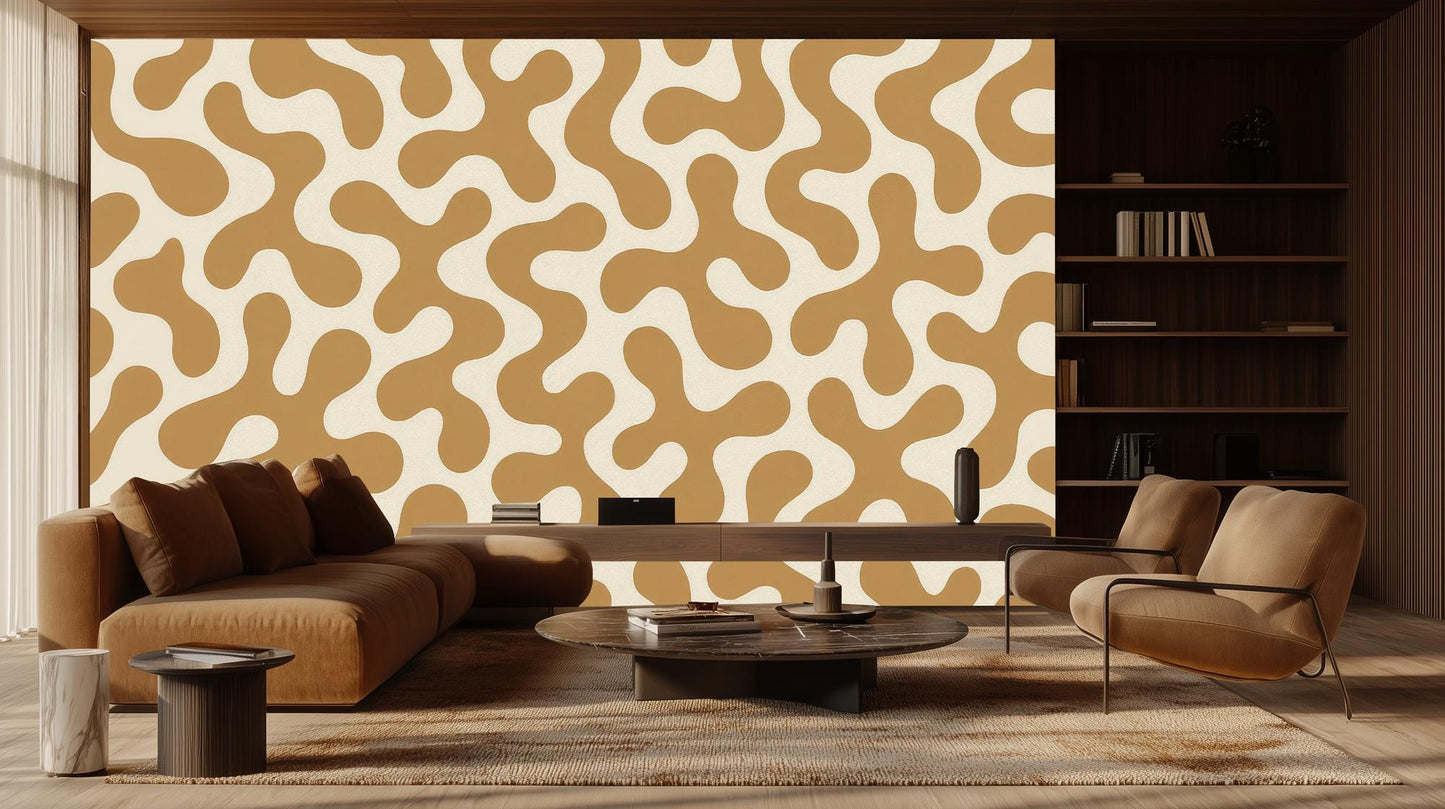 Modern Beige wallpaper for Living Room