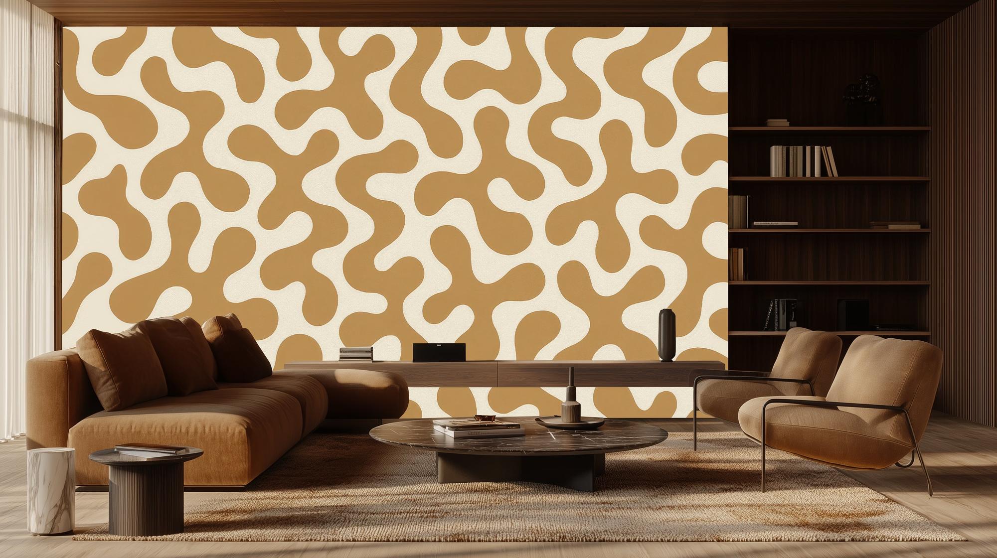 Modern Beige wallpaper for Living Room