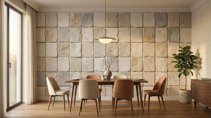 Rustic Beige wallpaper for Dining Room